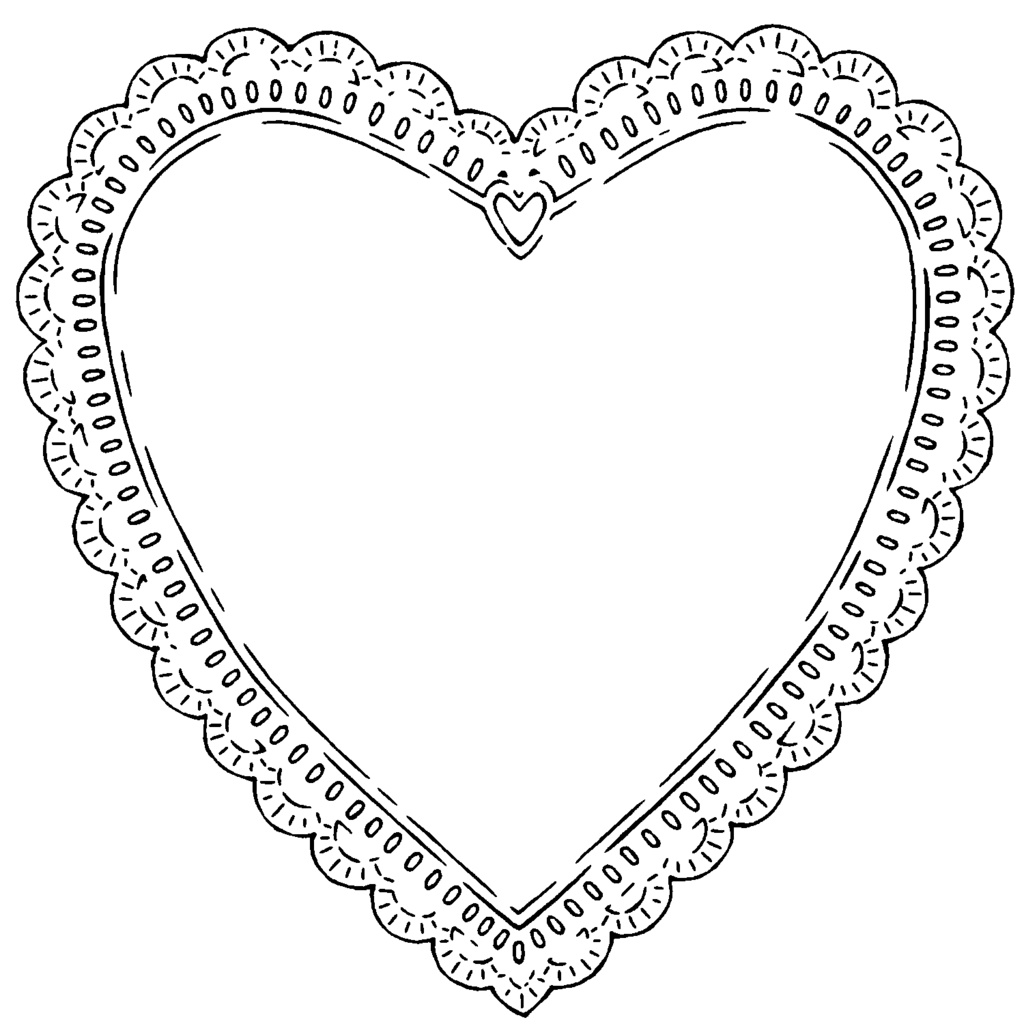 ハート型レース素材
