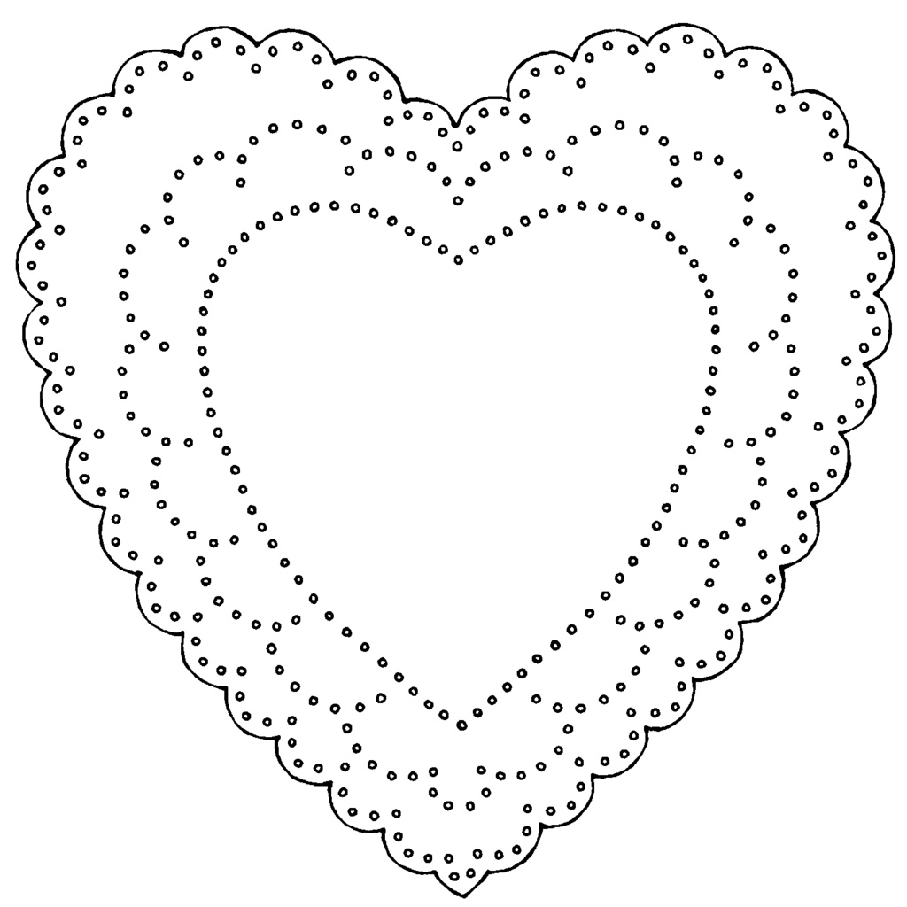 ハート型レース素材