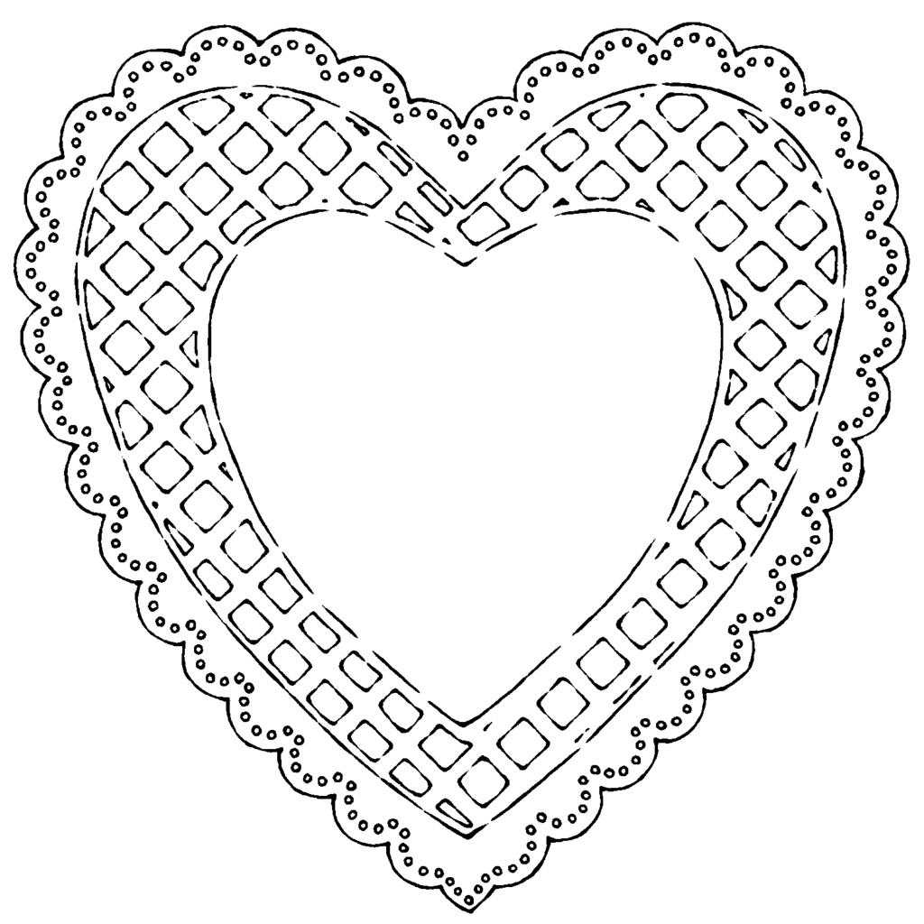 ハート型レース素材