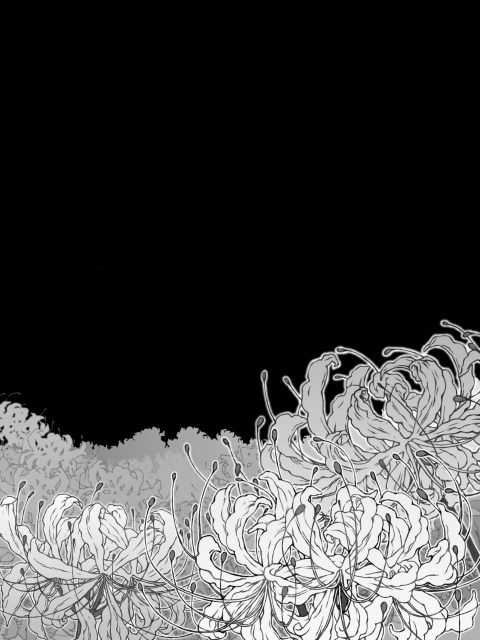 彼岸花畑 イラスト素材とオマケ