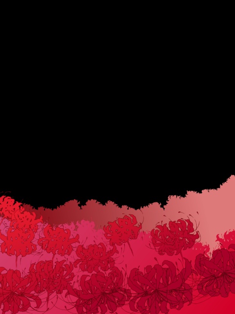 彼岸花畑 イラスト素材とオマケ