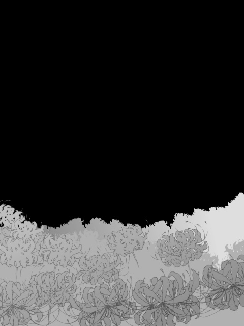 彼岸花畑 イラスト素材とオマケ