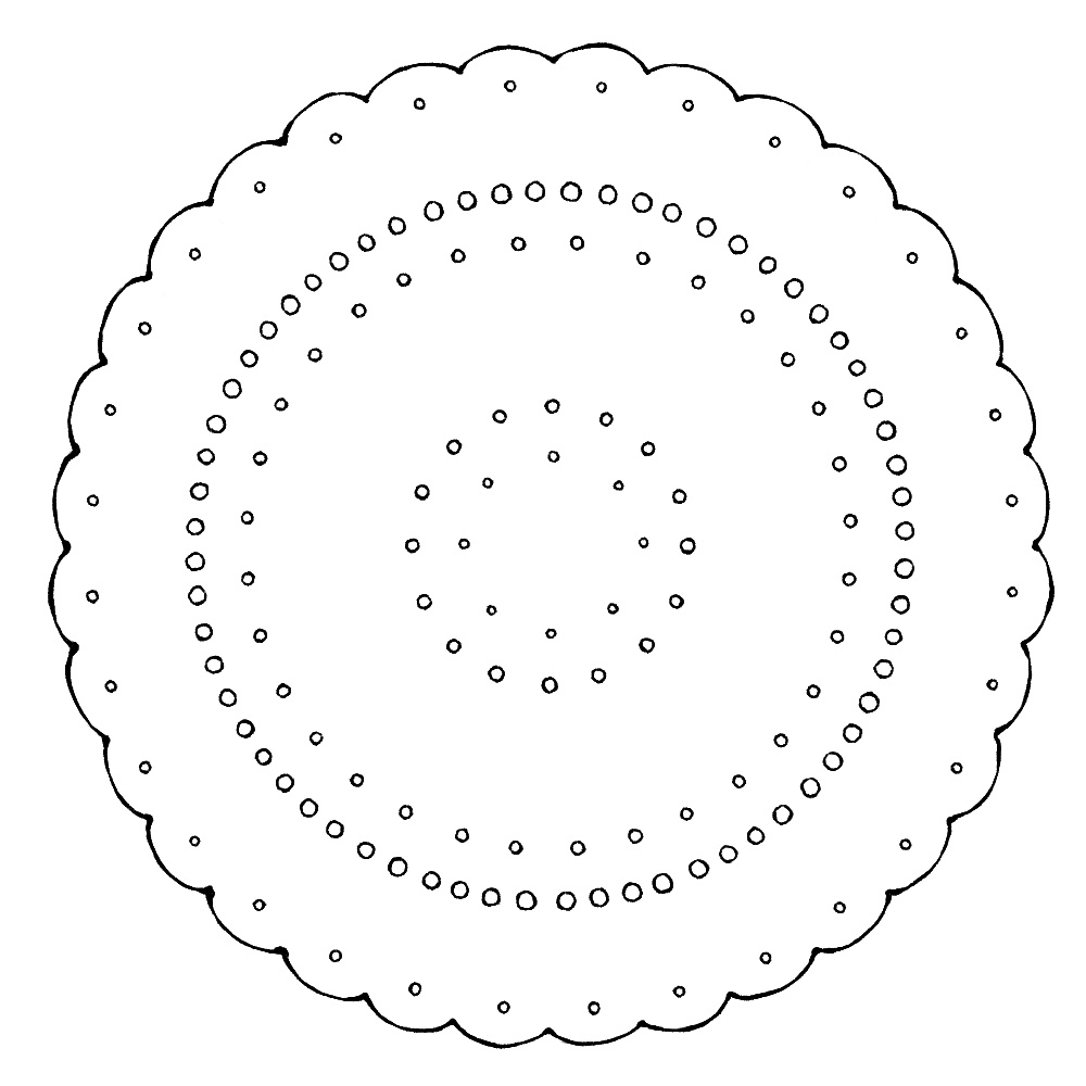 円のレース素材3 21種類と外枠