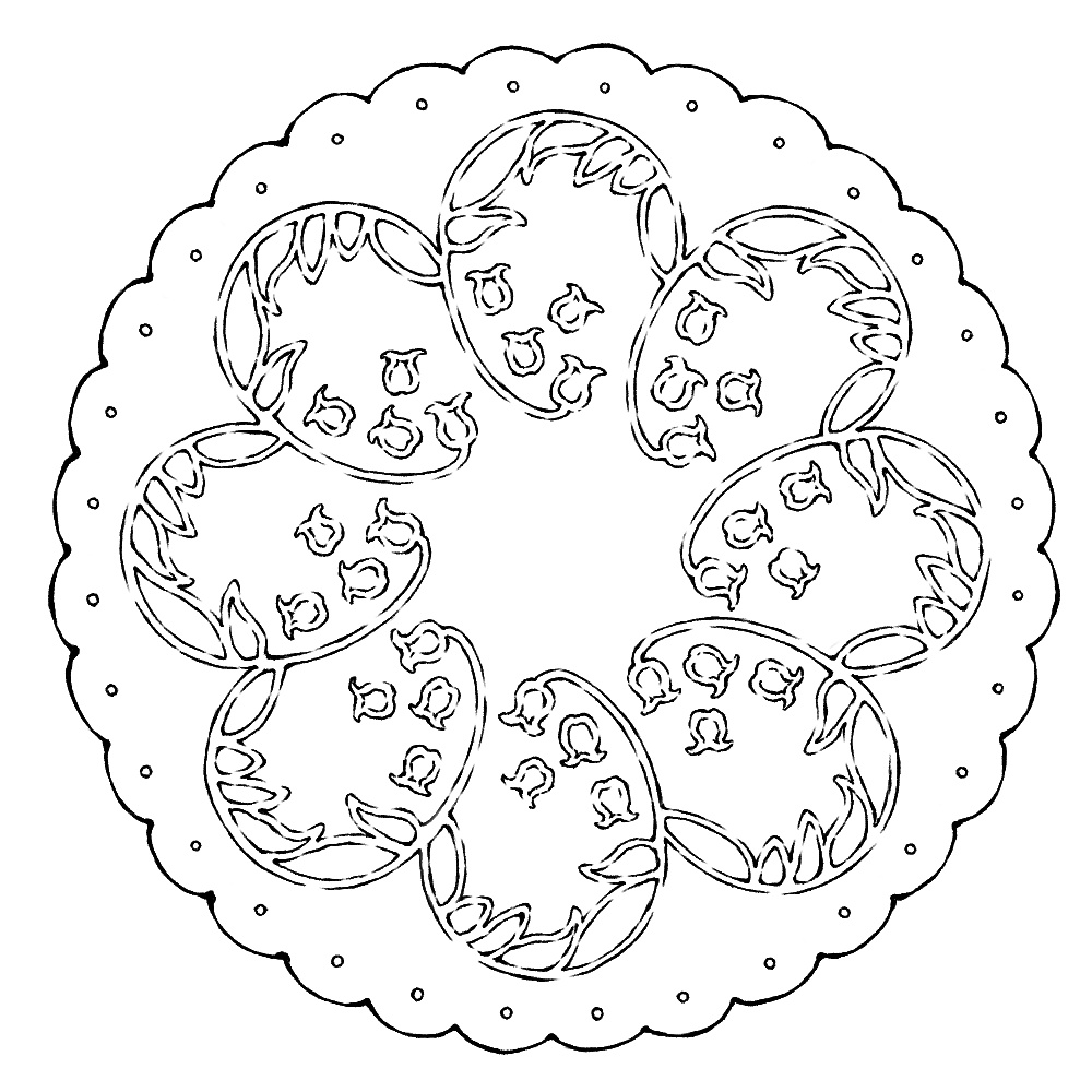 円のレース素材3 21種類と外枠