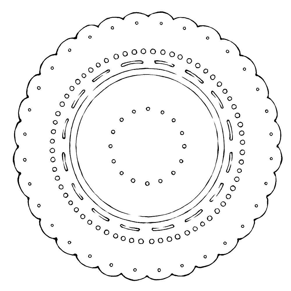 円のレース素材3 21種類と外枠