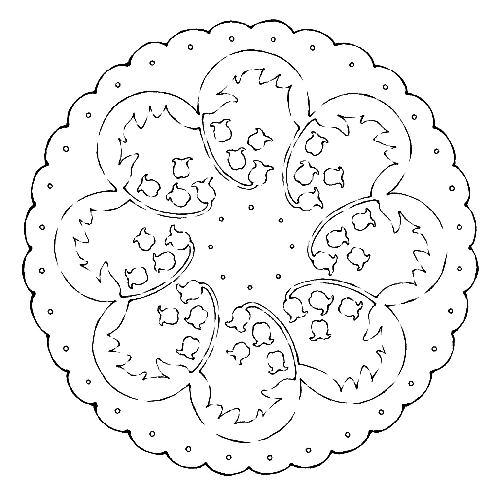 円のレース素材3 21種類と外枠