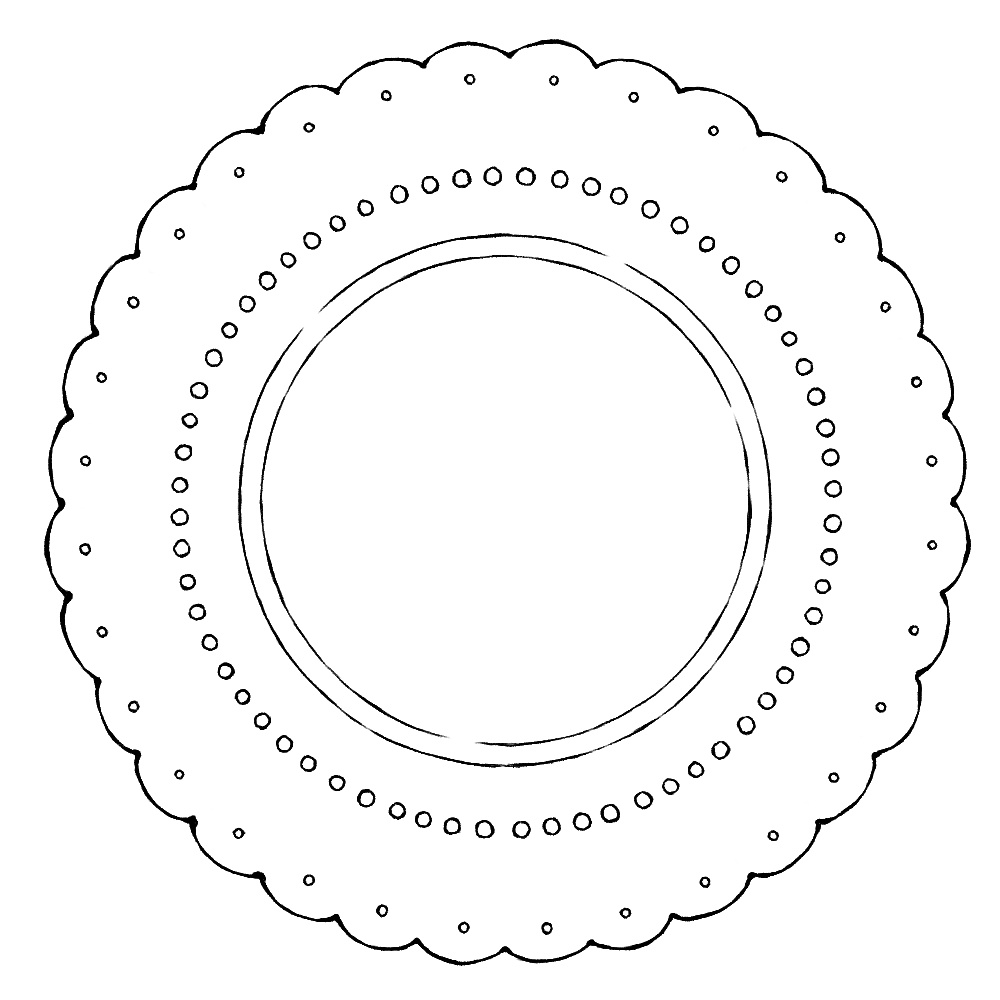 円のレース素材3 21種類と外枠