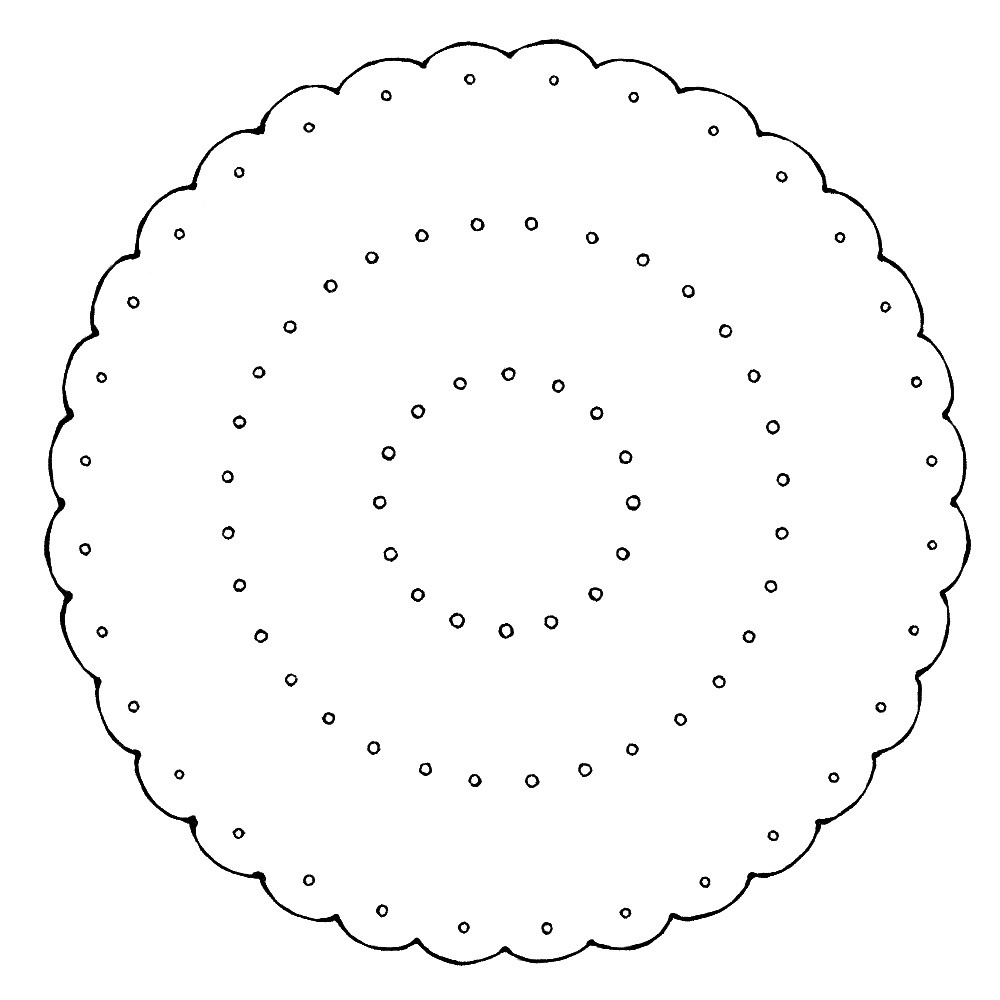 円のレース素材3 21種類と外枠