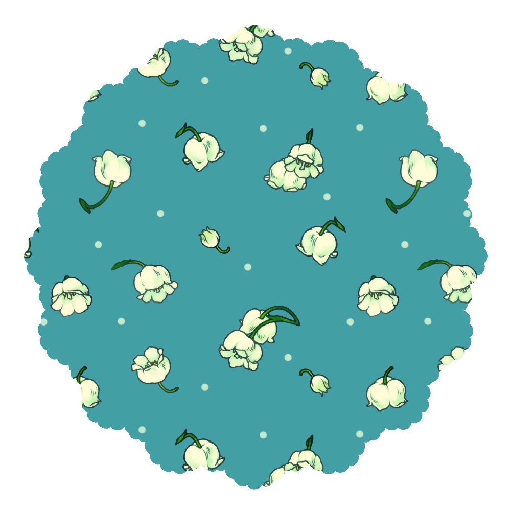 すずらんの花のパターン8枚(とオマケ)