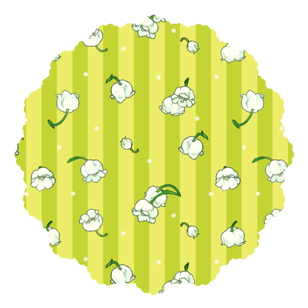 すずらんの花のパターン8枚(とオマケ)