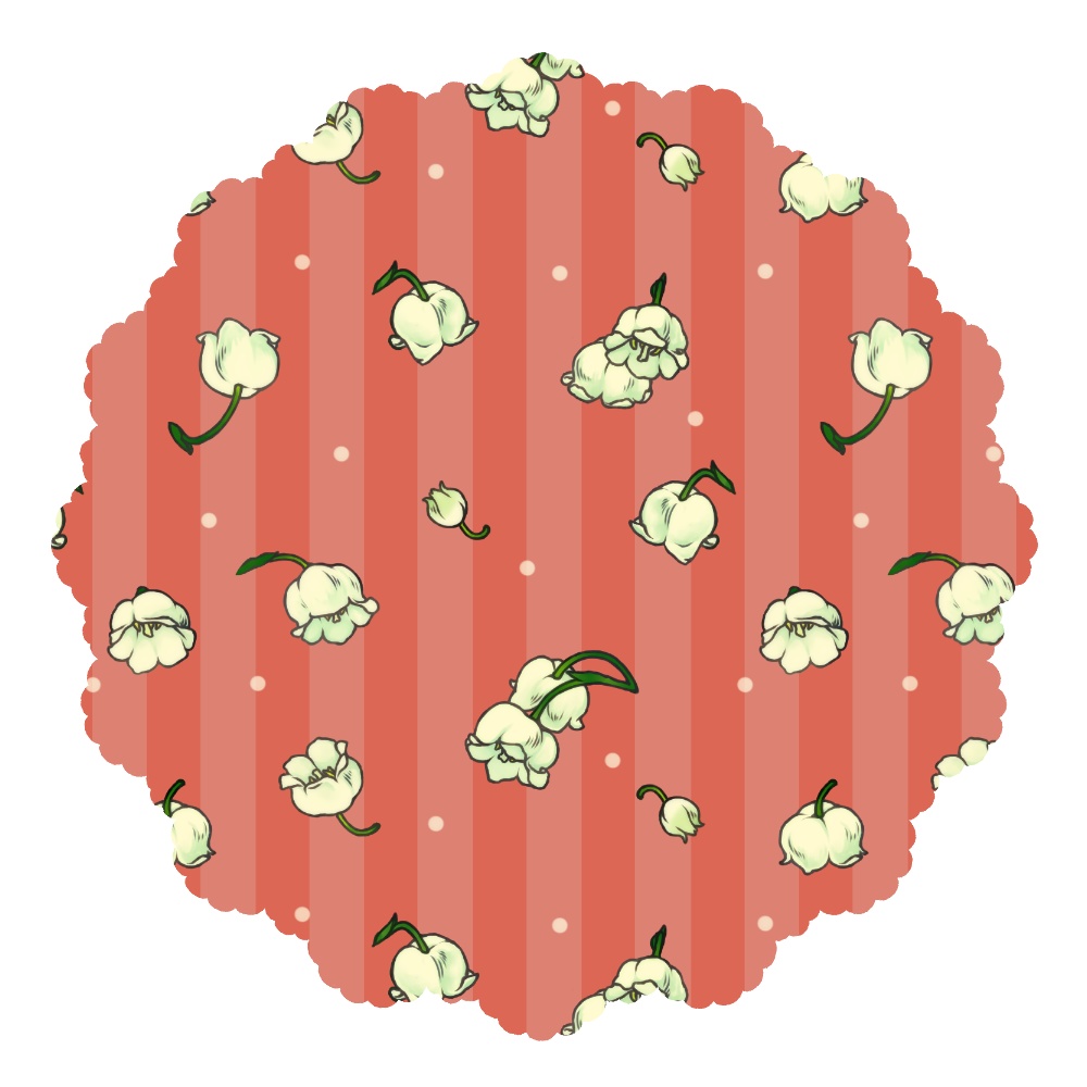 すずらんの花のパターン8枚(とオマケ)