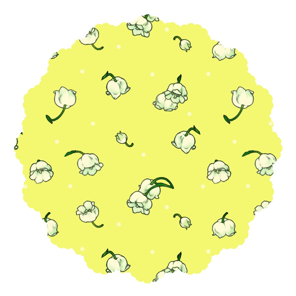 すずらんの花のパターン8枚(とオマケ)