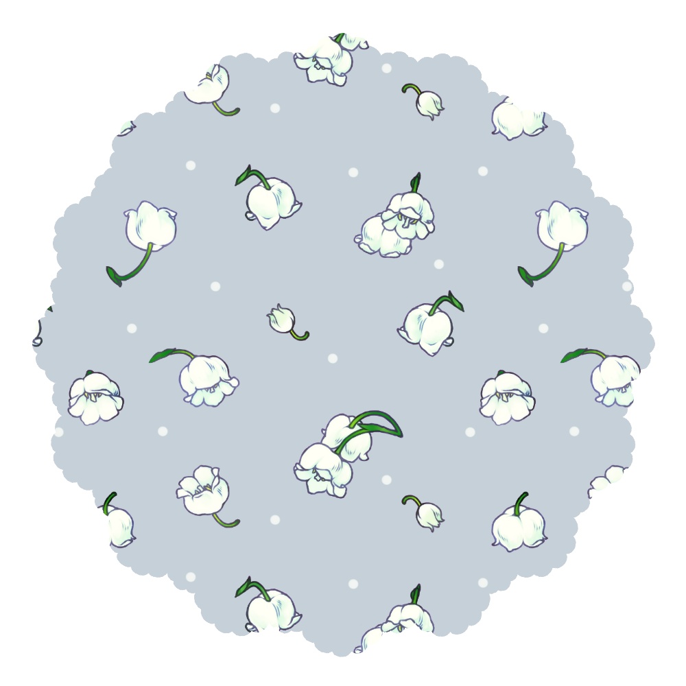 すずらんの花のパターン8枚(とオマケ)