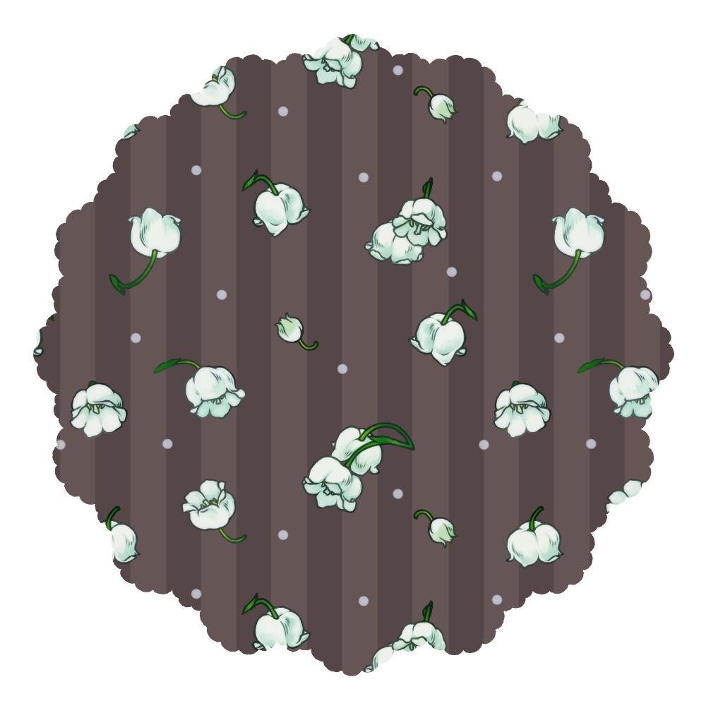 すずらんの花のパターン8枚(とオマケ)