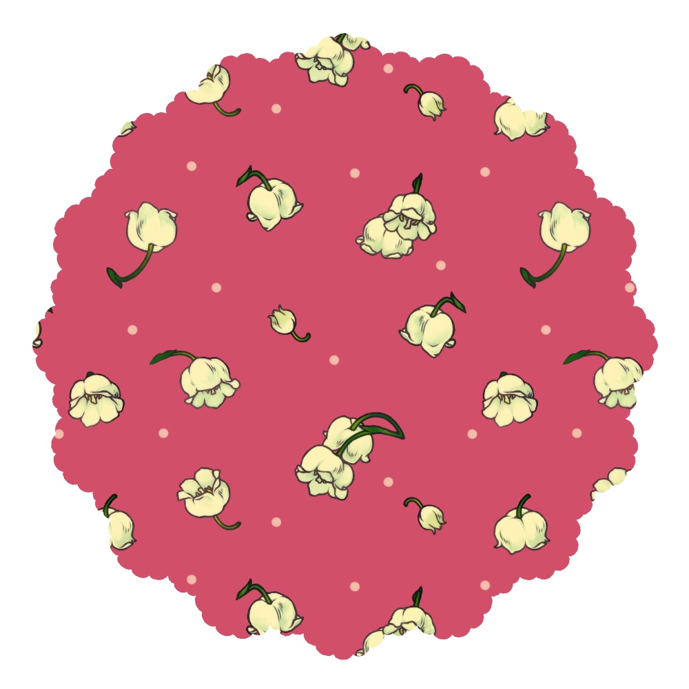 すずらんの花のパターン8枚(とオマケ)