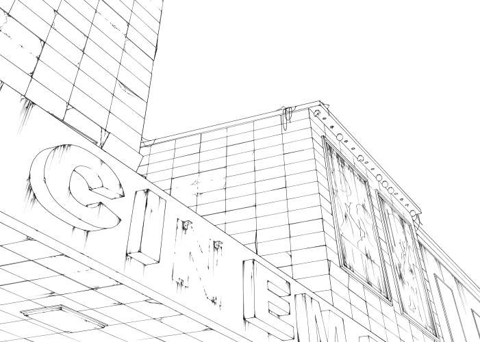 背景・映画館(通常版と廃墟版)