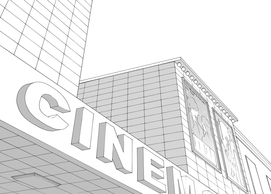 背景・映画館(通常版と廃墟版)