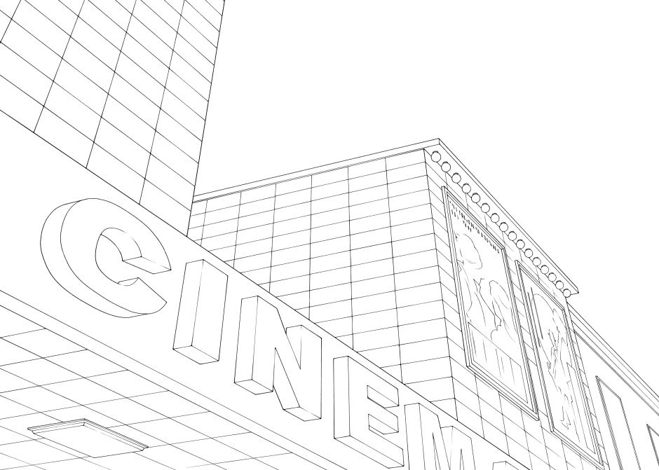 背景・映画館(通常版と廃墟版)