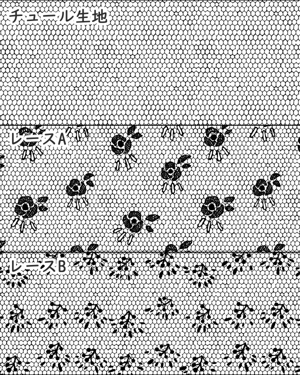シームレスのチュールパターン9種