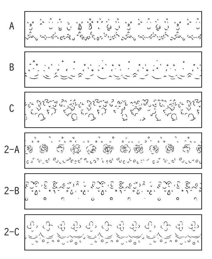 アンティーク風かすれレースブラシ12種(クリスタ)