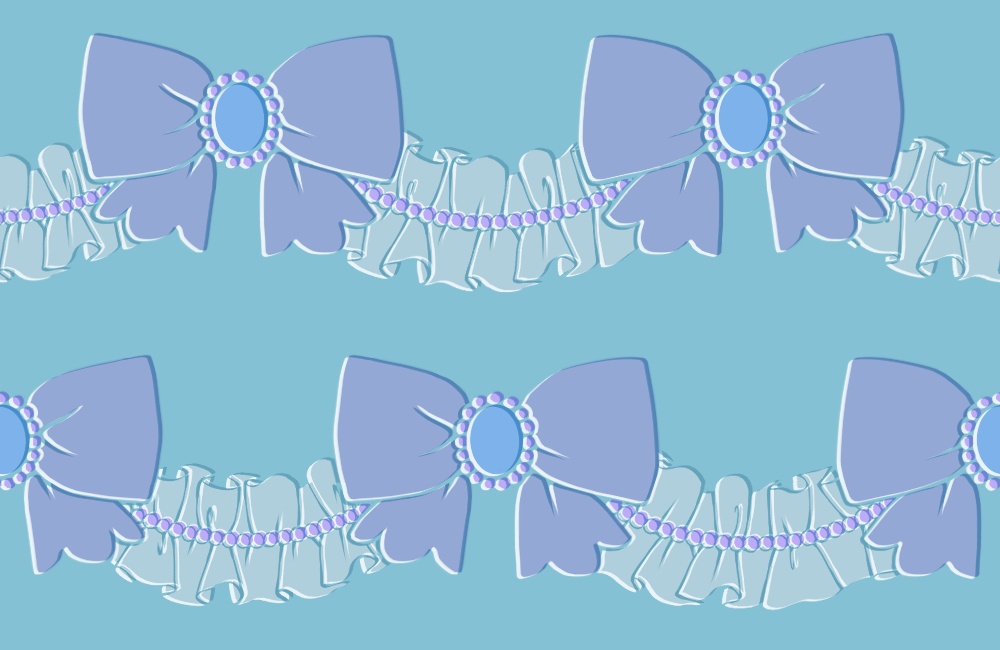 リボンとフリルのパターン14枚