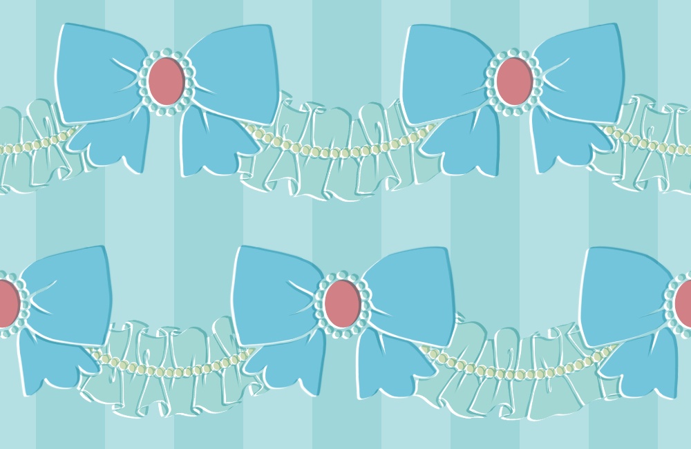 リボンとフリルのパターン14枚