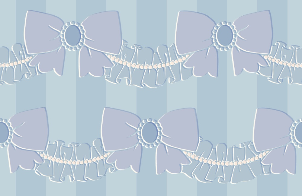 リボンとフリルのパターン14枚