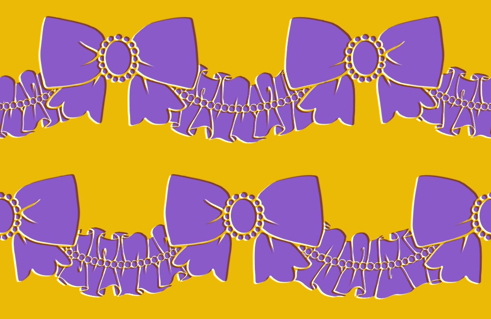 リボンとフリルのパターン14枚