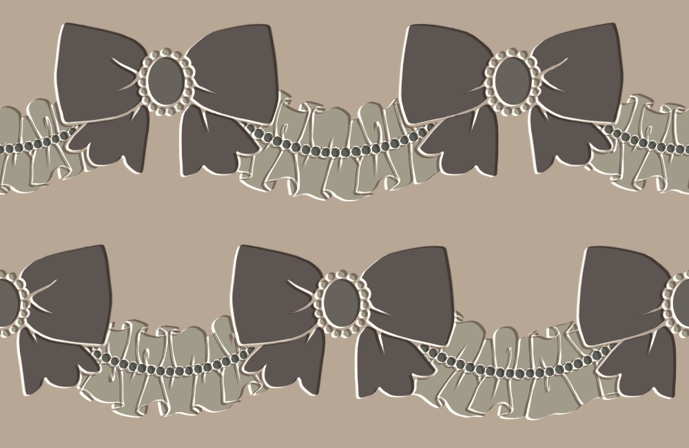 リボンとフリルのパターン14枚