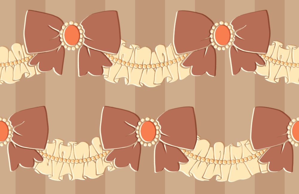 リボンとフリルのパターン14枚