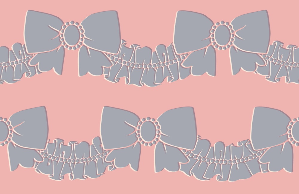 リボンとフリルのパターン14枚