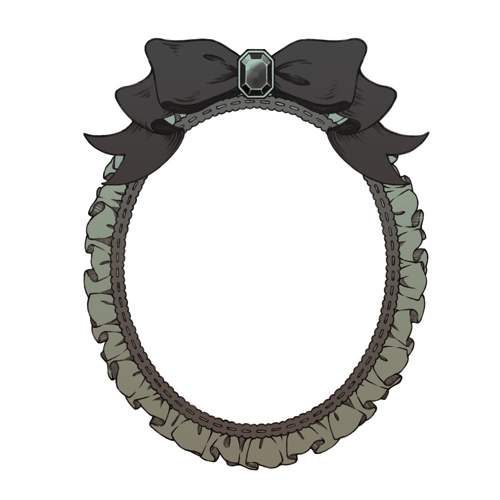 フリルとリボンのフレーム9色(オマケ 小説用表紙)