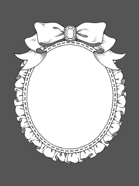 フリルとリボンのフレーム9色(オマケ 小説用表紙)