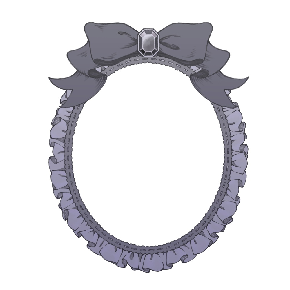 フリルとリボンのフレーム9色(オマケ 小説用表紙)