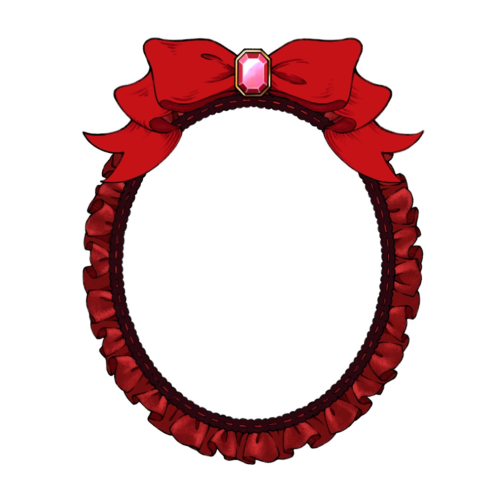 フリルとリボンのフレーム9色(オマケ 小説用表紙)