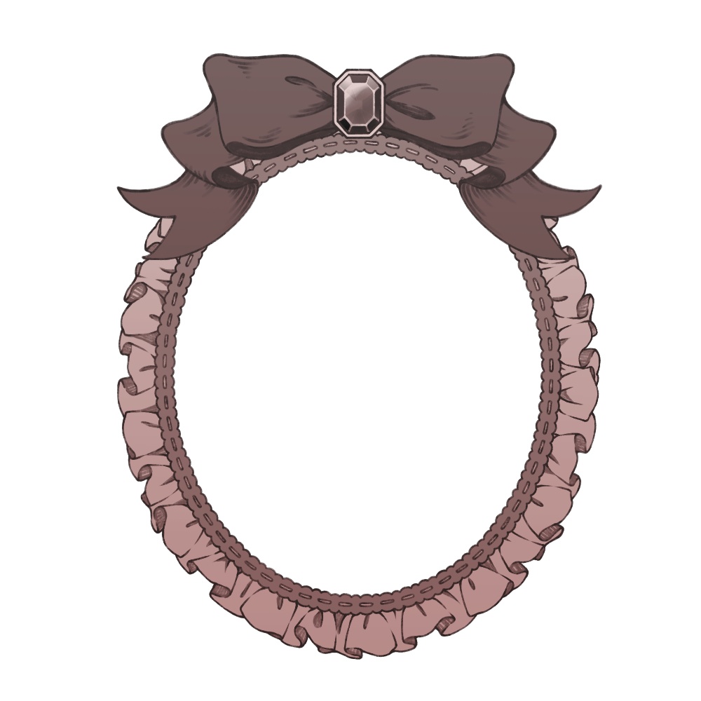 フリルとリボンのフレーム9色(オマケ 小説用表紙)