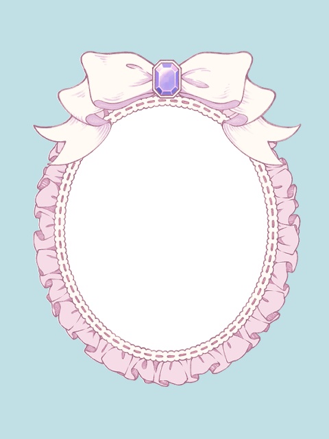 フリルとリボンのフレーム9色(オマケ 小説用表紙)