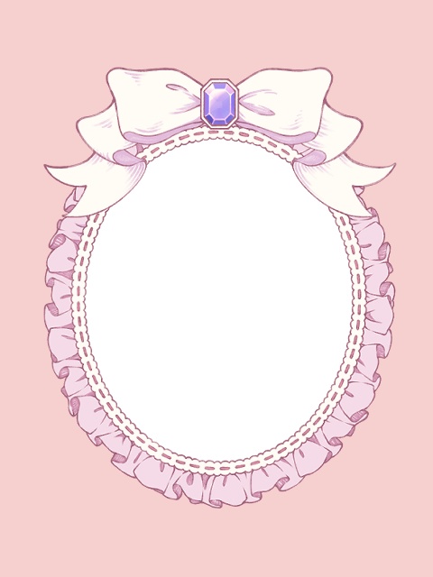 フリルとリボンのフレーム9色(オマケ 小説用表紙)