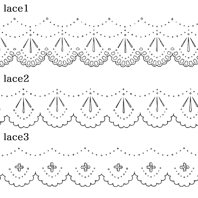 円レース 10枚とレースブラシ6種