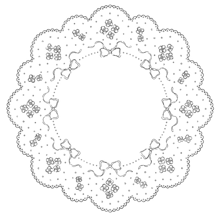 円レース 12枚とレースブラシ8種