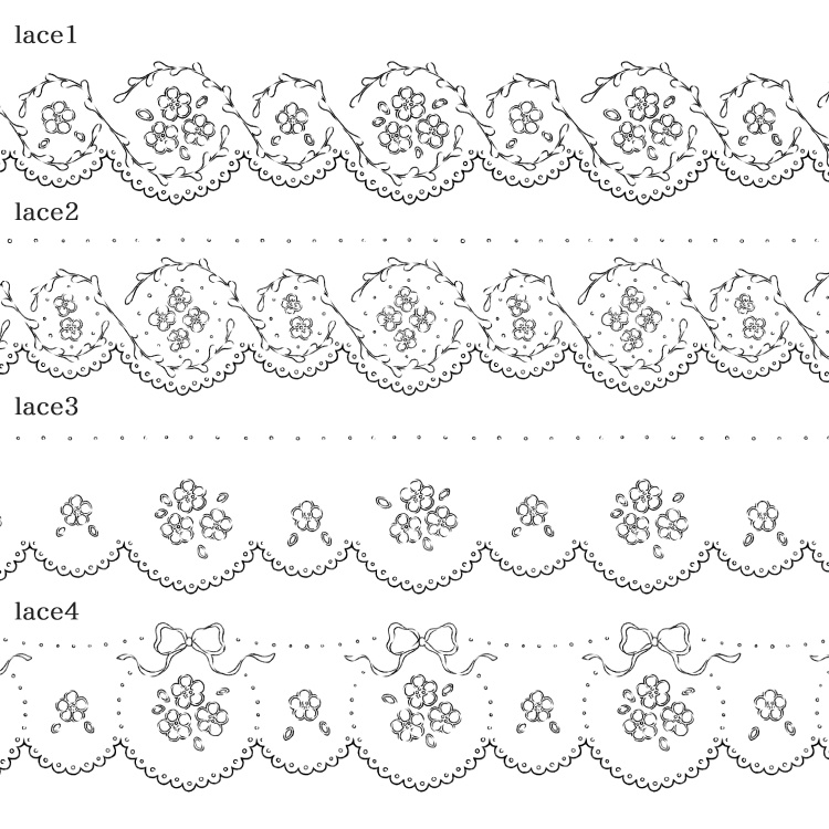 円レース 12枚とレースブラシ8種