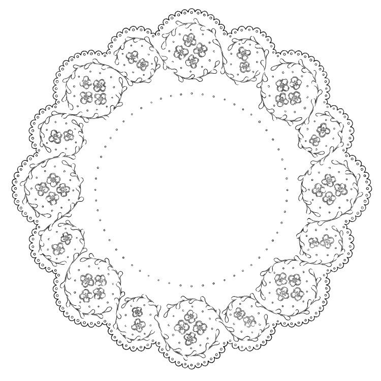 円レース 12枚とレースブラシ8種