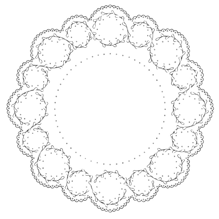円レース 12枚とレースブラシ8種