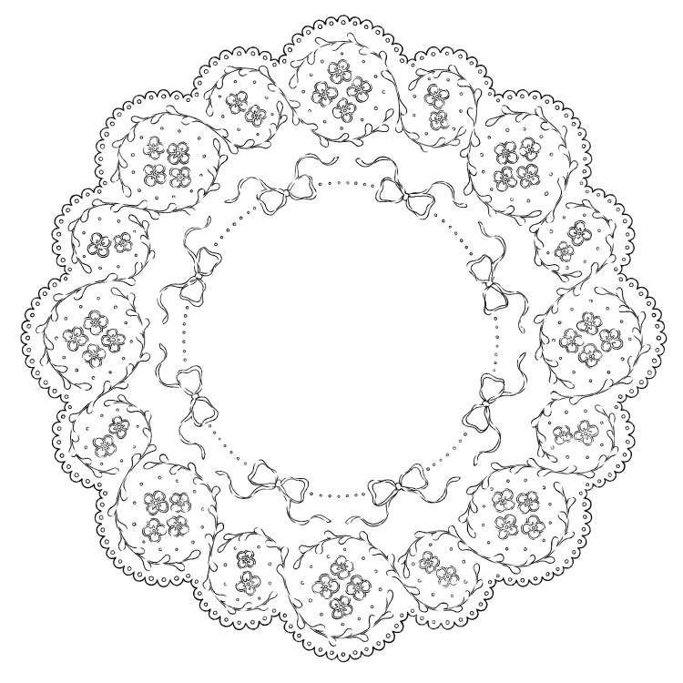 円レース 12枚とレースブラシ8種
