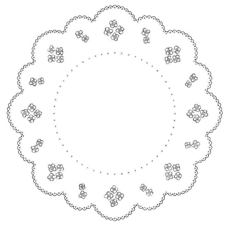 円レース 12枚とレースブラシ8種