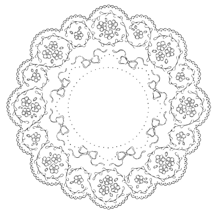 円レース 12枚とレースブラシ8種