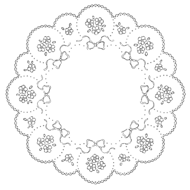 円レース 12枚とレースブラシ8種