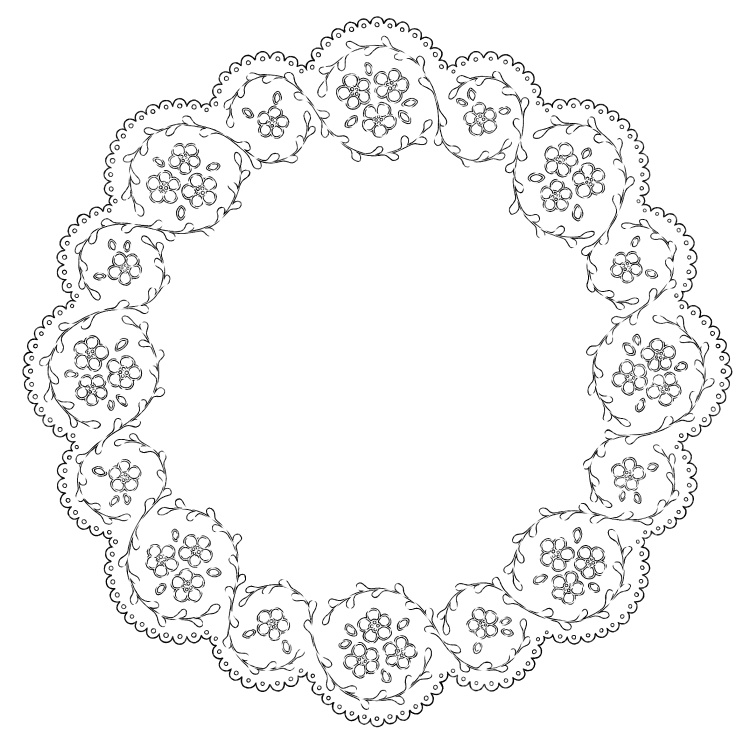 円レース 12枚とレースブラシ8種
