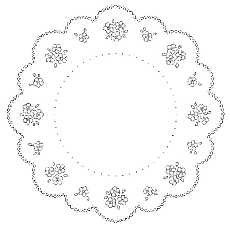 円レース 12枚とレースブラシ8種