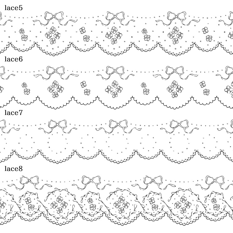 円レース 12枚とレースブラシ8種